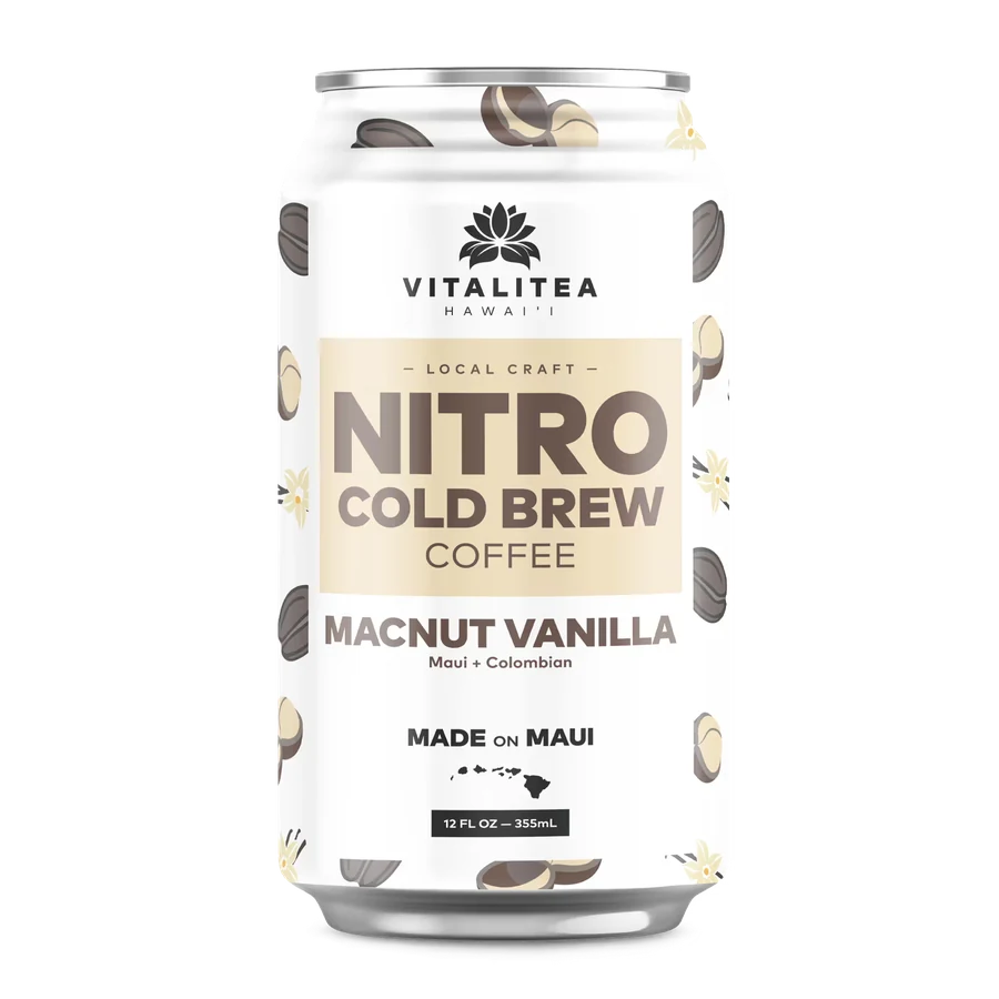 VitaliTea Macnut Vanilla nitro cold brew can